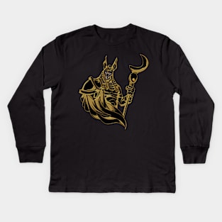 Anubis ancient of Egypt. Kids Long Sleeve T-Shirt